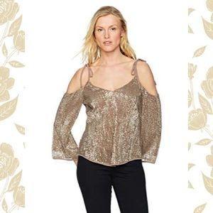 BNWT ASTR Adison Sequin Top, Sz S, in “Bronze”